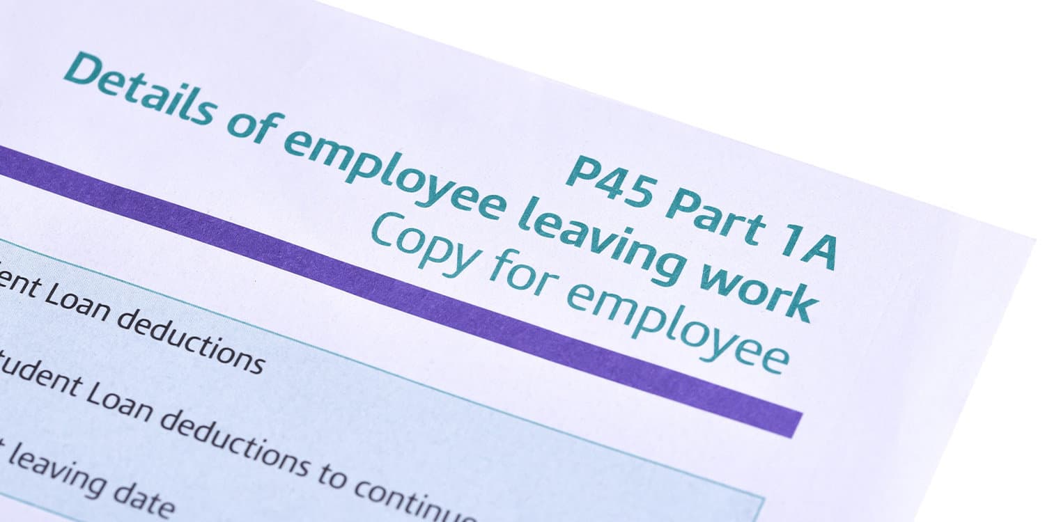 Image of the P45 Part 1A form.