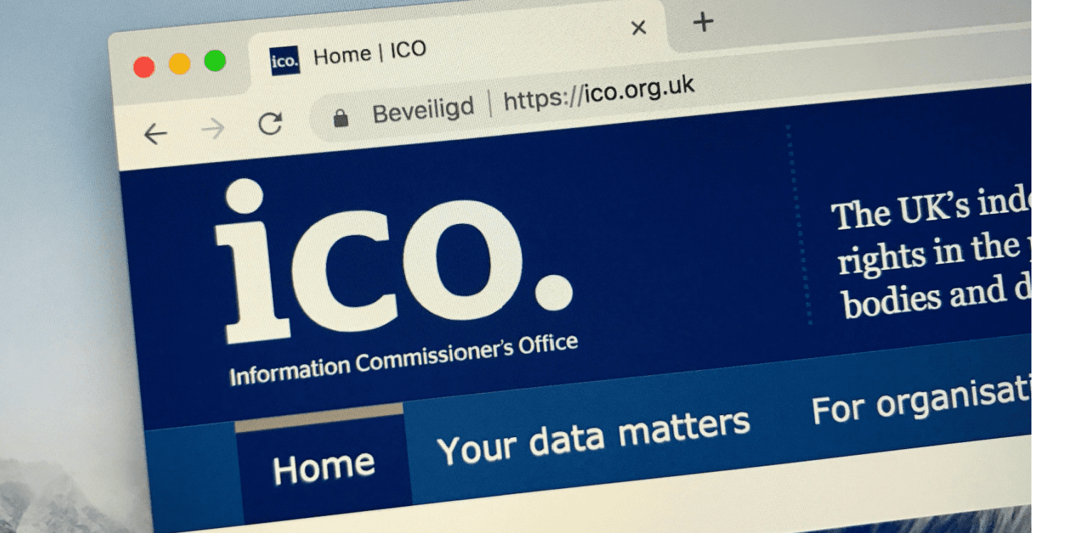 Homepage header of the Information Commissioner's Office (ICO) website.