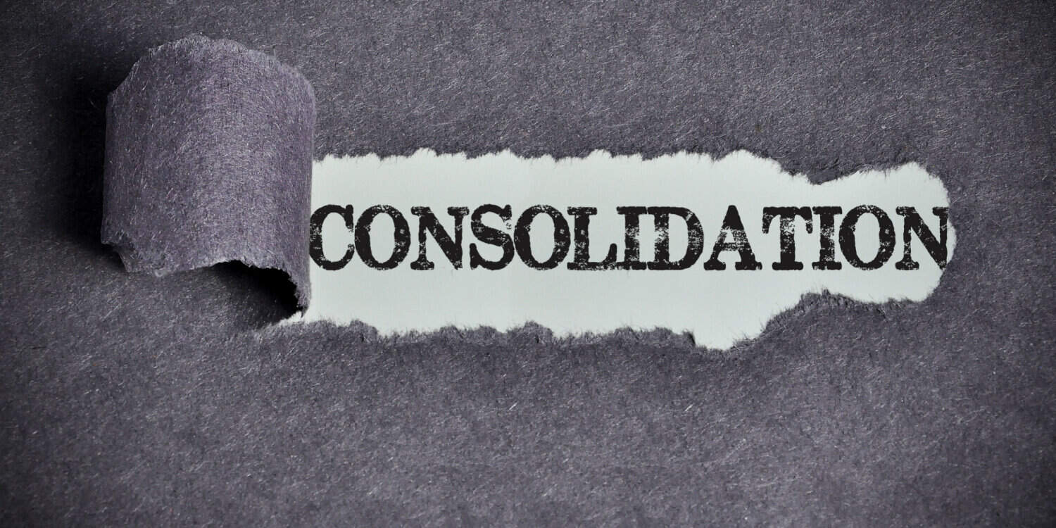 The word 'CONSOLIDATION' displayed against a grey background.