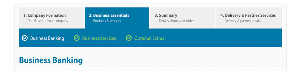 Screenshot of Rapid Formations Business Essentials page